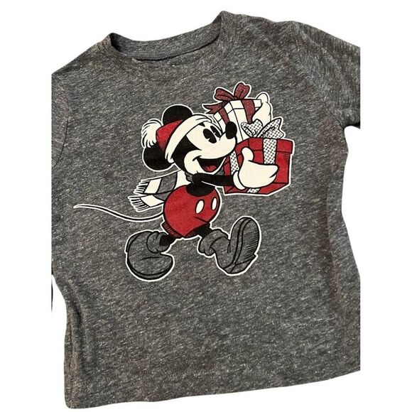 Baby Boy 18m Mickey Mouse Christmas Long Sleeve Shirt • Jumping Beans - Picture 2 of 5